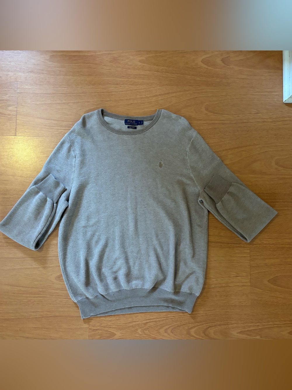 Polo by Ralph Lauren Pima Cotton Crewneck Sweater in Tan